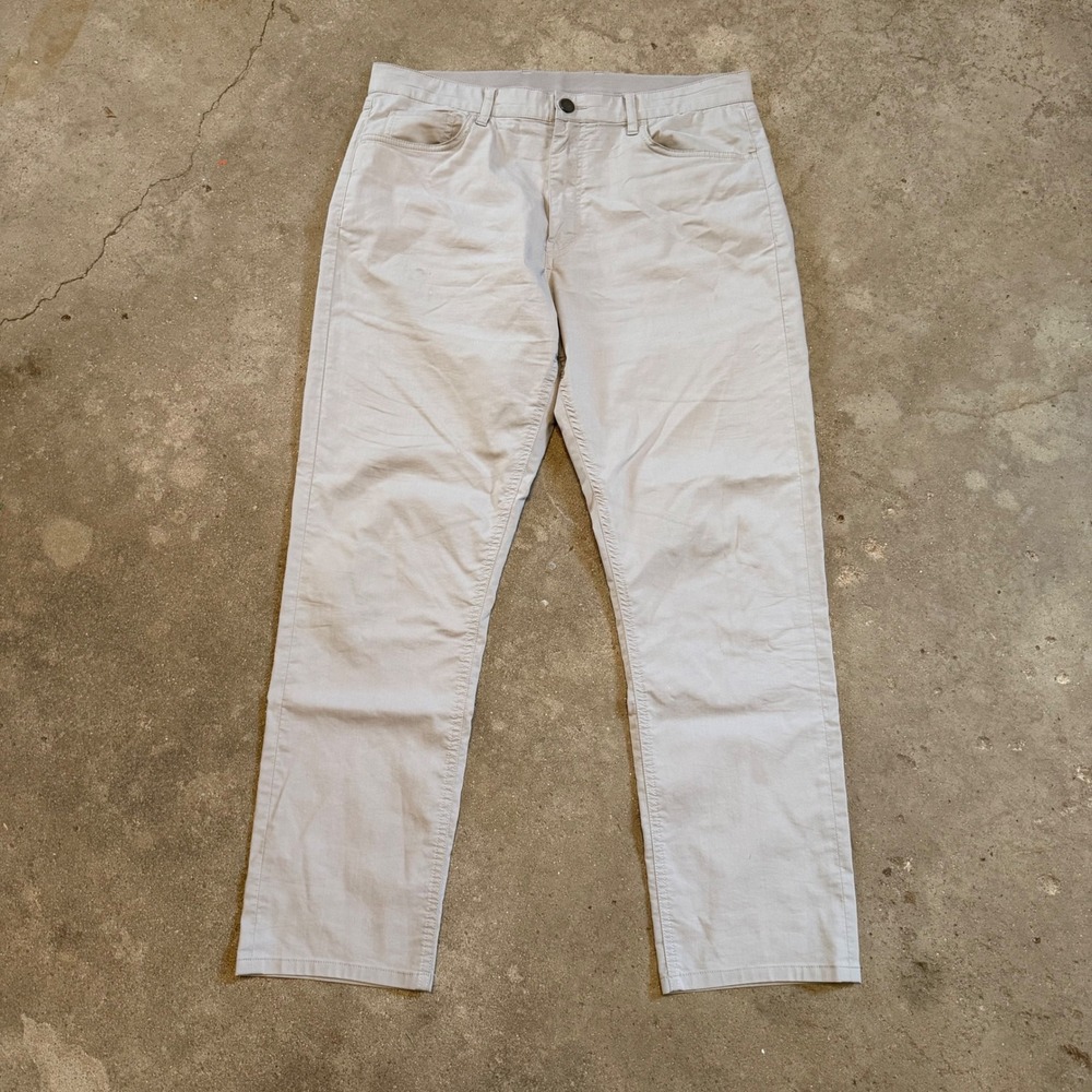 Faherty Movement 5-Pocket Pants Mens 33x30 Grey Fossil Stretch MBC0042-FOS